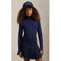 Ralph Lauren for girl. 313850670012 Turtleneck sweater with navy cotton ((S) 7años= 130/134cm), Casual, Long sleeve, children's fashion
