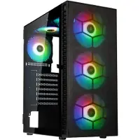Kolink OBSERVATORY HF MB, Midi Tower, PC, Musta, ATX, mikro ATX, Mini-ITX, Terästä, Karkaistu lasi, Pelaaminen