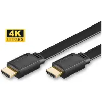 Microconnect HDMI 1.4 Flat -kaapeli, 4K, jossa Ethernet, 3 m, musta