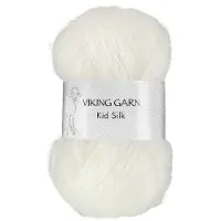 Viking Garn Kid/Silk 25 g White 300