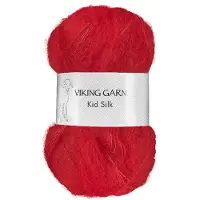 Viking Garn Kid/Silk 25 g Red 350