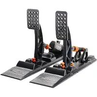 Asetek Simsports Invicta S-Series Brake & Throttle -polkimet, musta/oranssi