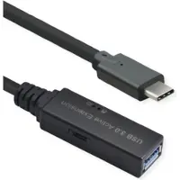 Roline Ultra Long USB3.2 Gen1 jatkokaapeli C-A ST/BU 10m - Kaapeli - Digitaalinen/Data - 10 m (12.04.1066)