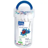 Spree TWIN MARKER 24 colors. Brush/fine tip