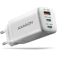 Axagon 65W GaN-verkkovirtalaturi, 2x USB-C + USB-A, PD3/QC4+, valkoinen