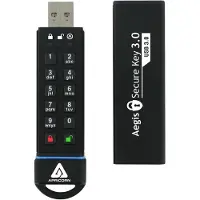 Apricorn Aegis Secure Key 3.0 USB 3.2 Gen 1 30 Gt -muistitikku, musta