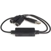 StarTech.com USB-A – Dual PS/2 -sovitinkaapeli, 0,4 m, musta