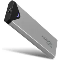 Axagon Ulkoinen kotelo M.2 NVMe SSD-levylle, 3.2 Gen2 USB-C, hopea