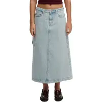 Superdry for woman. W7210406A Blue Denim Cargo Maxi Skirt (XXS), Casual, Cotton
