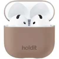 Holdit Silicone Case Mocha Brown Airpods 4
