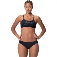 Speedo Endurance+ Logo Thin Strap Two Piece - Black - 42