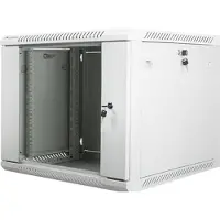 Lanberg WF01-6609-10S, Seinään asennettava laitekehikko, 9U, 60 kg, 21 kg, Harmaa