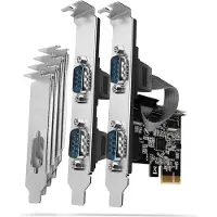 Axagon PCIe-lisäkortti, 4x sarjaportti (RS-232/DB-9 uros)
