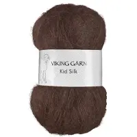 Viking Garn Kid- Silk Lanka Silk Mohair 25 g Tummanruskea 308