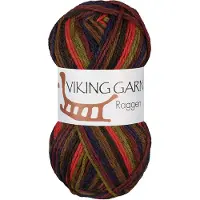 Viking Garn Raggen 150 g Multiväri ruskea/punainen 752
