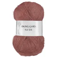 Viking Garn Kid- Silk Lanka Silk Mohair 25 g Vaalea burgundi 370