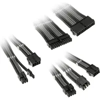 Kolink Core Adept Braided Cable Extension Kit - Black / Grey, jatkokaapelisarja