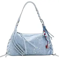 Desigual Olkalaukku sininen denim