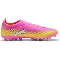 Puma Ultra 6 Match Mg Showtime - Poison Pink/valkoinen/aurinkovirta/sininen/musta - Multi Ground (Mg), koko 43