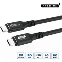 Microconnect USB4CC3 USB4 USB-C -kaapeli, 100 W, 3 m, musta