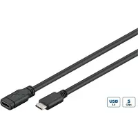Microconnect USB 3.2 Gen 1 USB-C -jatkokaapeli, 1,5 m, musta