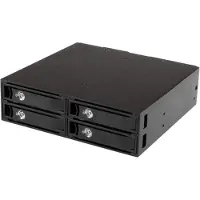 StarTech.com 4-Bay Mobile Rack 2.5" -tallennusaseman taustalevy, musta