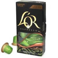 L’OR | Hasselpähkinä-espresso - 10 kapselia nespresso-koneisiin