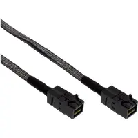 Intos InLine Mini SAS HD - Mini SAS HD with Sideband -kaapeli, 0,5 m, musta