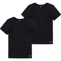 Nike Boys 2Pk Crew Undershirt - Black - 104/116