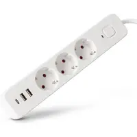 Enzo Jatkojohto 3-Pistoketta 2USB-A + USB-C 1,5 m