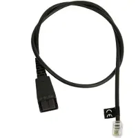 Jabra QD CORD TO RJ10, STRAIGHT, 0,5 METERS, E.G. FOR LUCENT CALLMASTER V, VI, CISCO 79XX AND PLX A22 (8800-00-37)