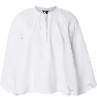 Lindex Embroidered Blouse With Wide Sleeves - White - M