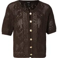 Lindex Cardigan With Crochet Look - Brown - S