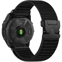 24hShop Nailonranneke Garmin 20 mm:lle – musta