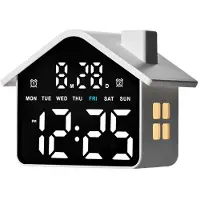 24hShop Talon muotoinen digitaalinen herätyskello valkoisella valolla - Valkoinen / LED-hälytyskello, jossa on yövalo