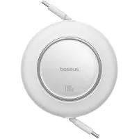 Baseus Free2Pull Mini 100W sisäänvedettävä USB-C-kaapeli - 2m - valkoinen