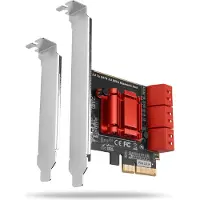 Axagon PCIe 3.0 x2 -lisäkortti 6x SATA III 6G-liitännällä