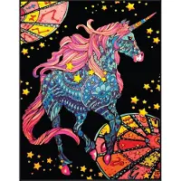 Usorteret Velourfärgbok Unicorn zodiac 47x35 cm