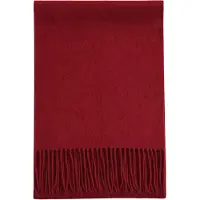 GOBI Cashmere Kaulaliina 'Unisex Cashmere Fringed Scarf' viininpunainen