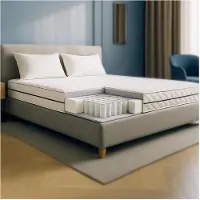 THE WHITE STONE Patja - - Patja 120 x 190 cm - pussijouset - hypoallergeeninen Memory Waterfoam - 24 cm