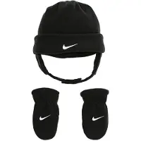 Nike Baby Boy's Swoosh Baby Fleece Cap -hansikasetti (vauvoille/taaperoille) musta/valkoinen 12-24 kk