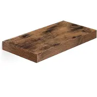 Vasagle Puinen seinähylly, jossa on piilotettu ripustus - 40 x 20 x 3,8 cm - rustiikinruskea