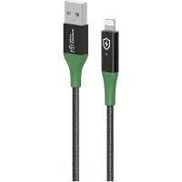 Microconnect Smart Charge MFI USB-A - Lightning -kaapeli 1m musta-vihreä, MC-SMART USB AL