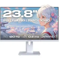 Japannext JN-I238FHD120F-HSP-W, 60,5 cm (23.8"), 1920 x 1080 pikseliä, Full HD, LCD, 0,5 ms, Valkoinen