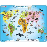 Adlibris Puzzle Animals of the World 28 palaa, Larsen