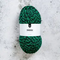 Järbo Garn AB Raggi Garn Lanka Villasekoite 100 g Emerald and Graphite (49) Järbo