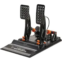 Asetek Invicta Sim Racing Pedals Brake and Throttle -polkimet, musta/oranssi