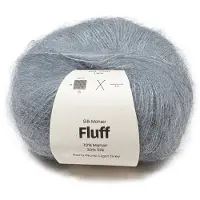 Adlibris Silkki-Mohair Fluff 25 gr Rainy Picnick grey A778