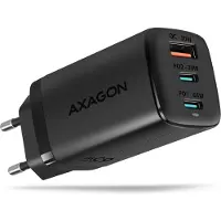 Axagon 65W GaN-verkkovirtalaturi, 2x USB-C + USB-A, PD3/QC4+, musta