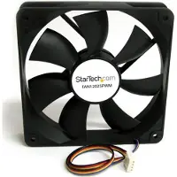 StarTech.com Koteloilmanvaihtoventtiili 120mm - FAN12025PW - Kotelotuuletin - 120mm - musta